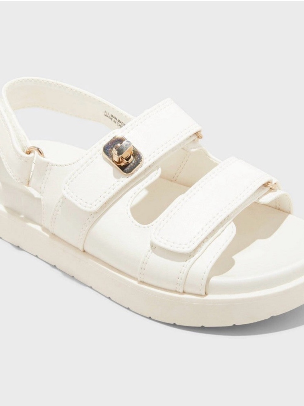 Art Class Girls Verity Hardware Sandals in off-white- Size 1 NWT